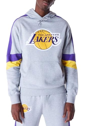 LOS ANGELES LAKERS Unisex Basketball Hooded Kapuzenpullover, Grey Med, XL EU von LOS ANGELES LAKERS