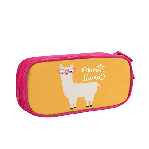 LOUJIN Mama Lama Federmäppchen Federmäppchen Federmäppchen Beutel Box Tragbare Stifttasche für Büro Schule, farbe, 21.00cm*10.5cm*5.00cm, Schulranzen-Set von LOUJIN