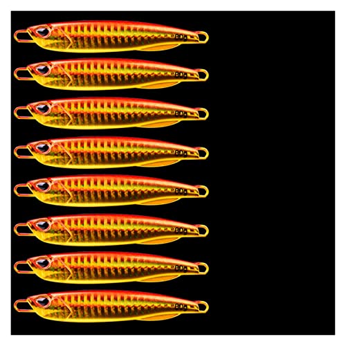 MINGSHAN 8 Teile/los Jigging locker Angelköder Metall Spinner Löffel Fisch Köder Jigs Japan Angelgerät Pesca Bass Thunfischforellen Set(Color:B No Hook 8 pcs,Size:20g) von LOUPKC