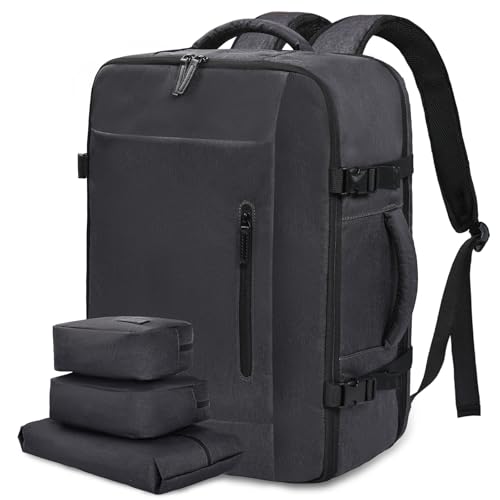 LOVEVOOK 45L Reiserucksack Handgepäck Flugzeug Groß, 18 Zoll Laptop Rucksack Travel Backpack Carry On Luggage, Wasserdicht Reisetasche Koffer Tasche Herren Damen für Reise Arbeit Wandern, Dunkelgrau LOVEVOOK 45L Reiserucksack Handgepäck Flugzeug Groß, 18 Zoll Laptop Rucksack Travel Backpack Carry On Luggage, Wasserdicht Reisetasche Koffer Tasche Herren Damen für Reise Arbeit Wandern, Dunkelgrau von LOVEVOOK