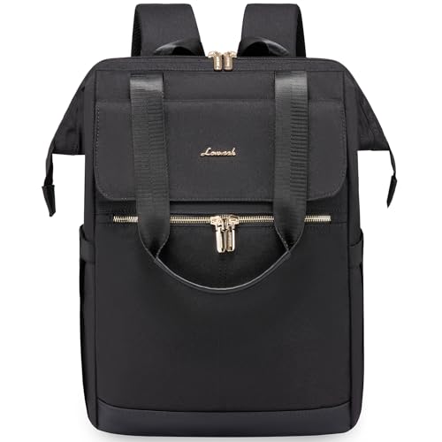 LOVEVOOK Damen-Rucksackhandtaschen Wasserdicht, Rucksack Damen Schwarz, Reiserucksack Laptoprucksack 17,3 Zoll, Handtasche Damen groß Tagesrucksack Backpack Women elegant, Daypacks Backpack Travel LOVEVOOK Damen-Rucksackhandtaschen Wasserdicht, Rucksack Damen Schwarz, Reiserucksack Laptoprucksack 17,3 Zoll, Handtasche Damen groß Tagesrucksack Backpack Women elegant, Daypacks Backpack Travel von LOVEVOOK