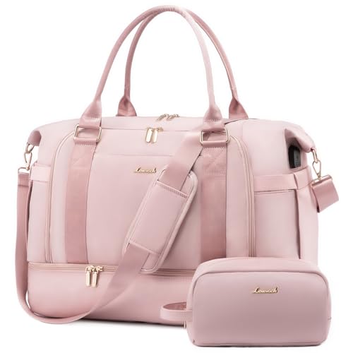LOVEVOOK Kliniktasche Geburt Weekender Damen, Sporttasche Reisetasche Travel Bag mit Kulturtasche, Schuhfach & Nassfach, Wasserdicht Overnight Bag Handgepäck Tasche für Gym Yoga Reisen, Rosa LOVEVOOK Kliniktasche Geburt Weekender Damen, Sporttasche Reisetasche Travel Bag mit Kulturtasche, Schuhfach & Nassfach, Wasserdicht Overnight Bag Handgepäck Tasche für Gym Yoga Reisen, Rosa von LOVEVOOK