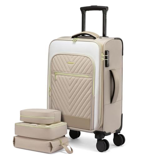 LOVEVOOK Koffer & Trolleys Handgepäck mit 17 Zoll Laptopfach Weichschale Reisekoffer mit Rollen Carry On Luggage Mittelgroß Travel Cabin Suitcase Set Leicht für Damen Flugzeug Reisen Business LOVEVOOK Koffer & Trolleys Handgepäck mit 17 Zoll Laptopfach Weichschale Reisekoffer mit Rollen Carry On Luggage Mittelgroß Travel Cabin Suitcase Set Leicht für Damen Flugzeug Reisen Business von LOVEVOOK