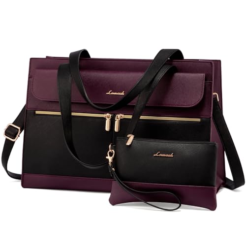 LOVEVOOK Laptoptasche Damen 15,6 Zoll, Elegant Handtasche Arbeitstasche Groß Shopper Business Tasche Aktentasche Lehrertasche, PU Leder Tote Bag Schultasche Notebooktasche für Büro Uni, Violett LOVEVOOK Laptoptasche Damen 15,6 Zoll, Elegant Handtasche Arbeitstasche Groß Shopper Business Tasche Aktentasche Lehrertasche, PU Leder Tote Bag Schultasche Notebooktasche für Büro Uni, Violett von LOVEVOOK