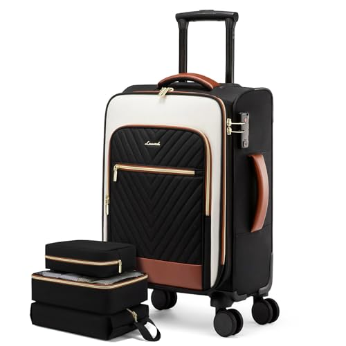 LOVEVOOK Handgepäck Koffer & Trolleys mit 17 Zoll Laptopfach Stoff Reisekoffer mit Rollen Carry On Luggage Mittelgroß Travel Cabin Suitcase Set Leicht für Damen Flugzeug Reisen Busines LOVEVOOK Handgepäck Koffer & Trolleys mit 17 Zoll Laptopfach Stoff Reisekoffer mit Rollen Carry On Luggage Mittelgroß Travel Cabin Suitcase Set Leicht für Damen Flugzeug Reisen Busines von LOVEVOOK