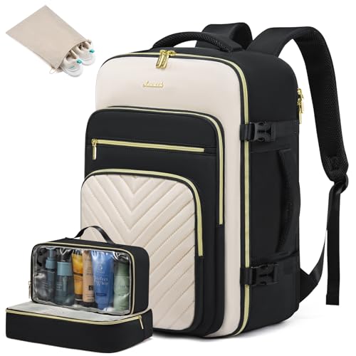 LOVEVOOK Reiserucksack Damen, 40L Groß Handgepäck Rucksack Flugzeug, Wasserdicht Laptop Rucksack Damen 17 Zoll mit Laptopfach, Travel Backpack Reisetasche Weekender Bag für Reise Business Camping LOVEVOOK Reiserucksack Damen, 40L Groß Handgepäck Rucksack Flugzeug, Wasserdicht Laptop Rucksack Damen 17 Zoll mit Laptopfach, Travel Backpack Reisetasche Weekender Bag für Reise Business Camping von LOVEVOOK