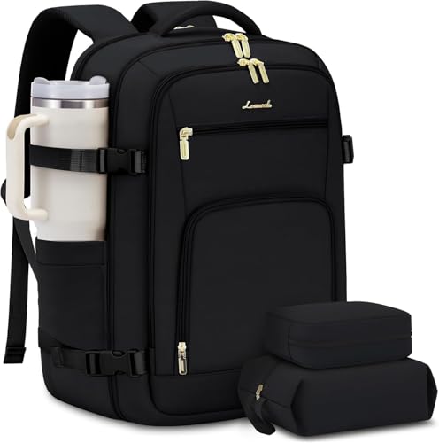LOVEVOOK Handgepäck Rucksack Herren Damen, 40L Reiserucksack Flugzeug Travel Backpack für 17 Zoll Laptop, Groß Carry On Luggage Cabin Bag für Reise Geschäftsreise Business Wandern Weekend Schwarz LOVEVOOK Handgepäck Rucksack Herren Damen, 40L Reiserucksack Flugzeug Travel Backpack für 17 Zoll Laptop, Groß Carry On Luggage Cabin Bag für Reise Geschäftsreise Business Wandern Weekend Schwarz von LOVEVOOK