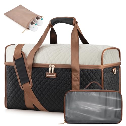 LOVEVOOK Reisetasche Damen, Große Öffnung Weekender Handgepäck Tasche Travel Duffle Bag, Wasserdicht Kliniktasche Geburt Krankenhaustasche Sporttasche für Flugzeug Reise Sport Gym Schwimm von LOVEVOOK