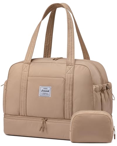 LOVEVOOK Handgepäck Reisetasche Damen, Leicht Puffer Weekender Travel Duffle Bag Women Kliniktasche Geburt Große Sporttasche mit Schuhfach Carry On Cabin Luggage für Easyjet Flugzeug Reise Gym Sauna LOVEVOOK Handgepäck Reisetasche Damen, Leicht Puffer Weekender Travel Duffle Bag Women Kliniktasche Geburt Große Sporttasche mit Schuhfach Carry On Cabin Luggage für Easyjet Flugzeug Reise Gym Sauna von LOVEVOOK