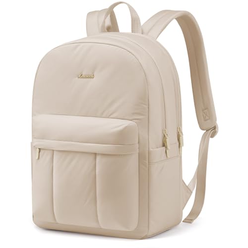 LOVEVOOK Rucksack Damen Schulrucksack Mittelgroß, Schultasche Backpack Teenager Mädchen Elegant Women, Puffer Laptop Leicht Rucksäcke Wasserdicht Tagesrucksäcke für Schule Uni Reise, Beige LOVEVOOK Rucksack Damen Schulrucksack Mittelgroß, Schultasche Backpack Teenager Mädchen Elegant Women, Puffer Laptop Leicht Rucksäcke Wasserdicht Tagesrucksäcke für Schule Uni Reise, Beige von LOVEVOOK