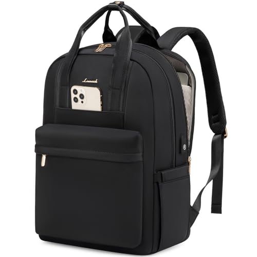 LOVEVOOK Rucksack Damen Groß, 17 Zoll Laptop Schulrucksack Teenager Mädchen mit Laptopfach, Elegant Schultasche Tagesrucksäcke Handgepäck Rucksack für Uni Büro Reise Arbeit, Schwarz LOVEVOOK Rucksack Damen Groß, 17 Zoll Laptop Schulrucksack Teenager Mädchen mit Laptopfach, Elegant Schultasche Tagesrucksäcke Handgepäck Rucksack für Uni Büro Reise Arbeit, Schwarz von LOVEVOOK
