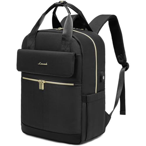 LOVEVOOK Rucksack Damen Groß, 17 Zoll Laptop Schulrucksack Teenager Mädchen mit Laptopfach, Reiserucksack Daypack Wasserdicht, Schultasche Backpack Women Elegant für Schule Uni Reise Arbeit, Schwarz LOVEVOOK Rucksack Damen Groß, 17 Zoll Laptop Schulrucksack Teenager Mädchen mit Laptopfach, Reiserucksack Daypack Wasserdicht, Schultasche Backpack Women Elegant für Schule Uni Reise Arbeit, Schwarz von LOVEVOOK