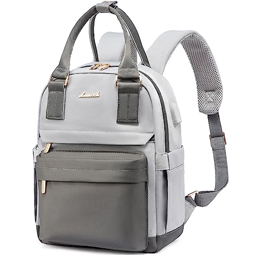 LOVEVOOK Rucksack Damen Klein, Wasserdicht Cityrucksack Handtasche 2 in 1, Mini Tasche Daypack Backpack Women Elegant für Freizeit Schule Reisen Arbeit, Grau Blau LOVEVOOK Rucksack Damen Klein, Wasserdicht Cityrucksack Handtasche 2 in 1, Mini Tasche Daypack Backpack Women Elegant für Freizeit Schule Reisen Arbeit, Grau Blau von LOVEVOOK