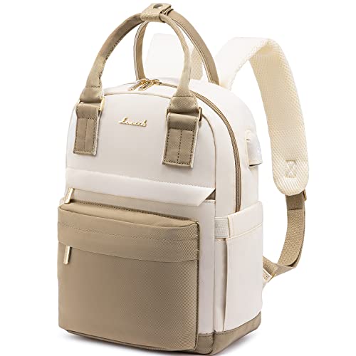 LOVEVOOK Rucksack Damen Klein, Wasserdicht Cityrucksack Handtasche 2 in 1 mit USB Ladeanschluss, Mini Tasche Daypack Backpack Women Elegant für Freizeit Schule Reisen Arbeit, Khaki Beige LOVEVOOK Rucksack Damen Klein, Wasserdicht Cityrucksack Handtasche 2 in 1 mit USB Ladeanschluss, Mini Tasche Daypack Backpack Women Elegant für Freizeit Schule Reisen Arbeit, Khaki Beige von LOVEVOOK