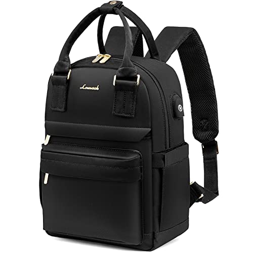 LOVEVOOK Rucksack Damen Klein, Wasserdicht Cityrucksack Handtasche 2 in 1, Mini Tasche Daypack Backpack Women Elegant für Freizeit Schule Reisen Arbeit, Schwarz LOVEVOOK Rucksack Damen Klein, Wasserdicht Cityrucksack Handtasche 2 in 1, Mini Tasche Daypack Backpack Women Elegant für Freizeit Schule Reisen Arbeit, Schwarz von LOVEVOOK