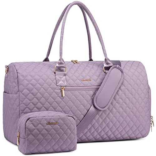 LOVEVOOK Sporttasche Damen, Reisetasche Weekender Travel Kliniktasche Geburt mit Kulturtasche Schuhfach Nassfach, Wasserdichte Gym Bag, Handgepäck Tasche für Flugzeug Reisen, Hellviolett LOVEVOOK Sporttasche Damen, Reisetasche Weekender Travel Kliniktasche Geburt mit Kulturtasche Schuhfach Nassfach, Wasserdichte Gym Bag, Handgepäck Tasche für Flugzeug Reisen, Hellviolett von LOVEVOOK