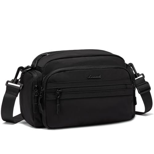 LOVEVOOK Umhängetasche Damen, Shoulder Crossbody Bag Damen Schwarze, Mittelgroß Handtasche mit Vielen Fächern Leichte Schultertasche, Messenger Bag für Reisen Büro Party Freizeit, Schwarz LOVEVOOK Umhängetasche Damen, Shoulder Crossbody Bag Damen Schwarze, Mittelgroß Handtasche mit Vielen Fächern Leichte Schultertasche, Messenger Bag für Reisen Büro Party Freizeit, Schwarz von LOVEVOOK
