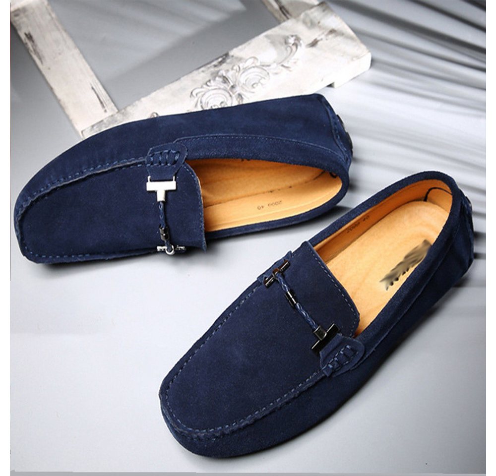 LOVGCCN Herren-Loafer, Leder, lässig, zum Reinschlüpfen, Wanderschuhe Watschuh von LOVGCCN