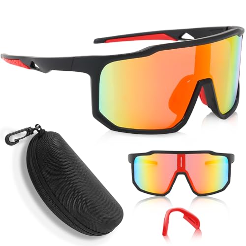 LOVICVKEM Fahrrad-Sonnenbrille, Sportbrille Polarisiert Radsportbrillen (ROT) LOVICVKEM Fahrrad-Sonnenbrille, Sportbrille Polarisiert Radsportbrillen (ROT) von LOVICVKEM