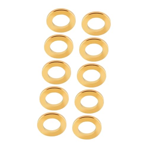 LOVIVER 10x Fahrrad Kurbelgarnitur Dichtungen Spacer Scheiben Dichtungen Teile Spacer Shim Bolzen Kette Rad Platte Schraube Dichtungen für Rennräder, M6 Golden von LOVIVER