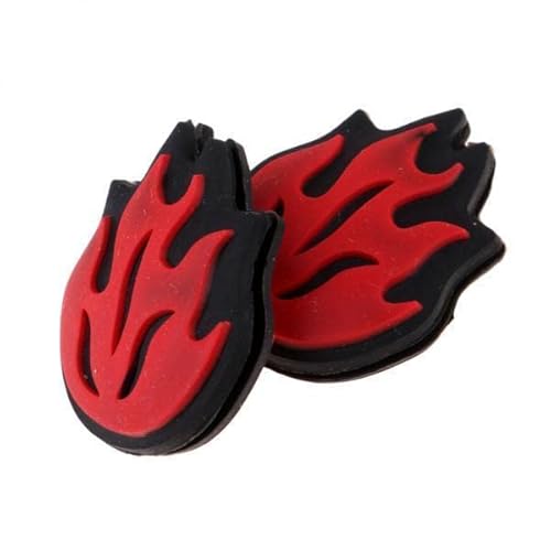 LOVIVER 3 6pack 2 Stück Silikon Flame Tennisschläger Stoßdämpfer Stoßfester Dämpfer, Rot, 6 STK LOVIVER 3 6pack 2 Stück Silikon Flame Tennisschläger Stoßdämpfer Stoßfester Dämpfer, Rot, 6 STK von LOVIVER