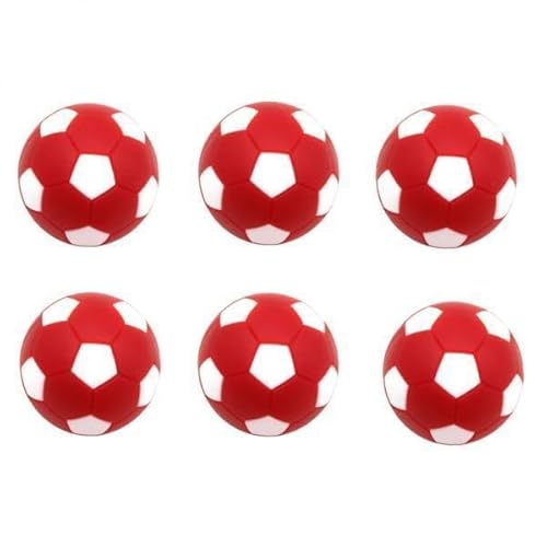 LOVIVER 3x6 Stücke 32mm Tisch Fußball Fußball Foosball Bälle Fussball Ersatz Rot von LOVIVER