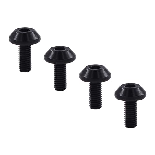 LOVIVER 4Pcs m5 Schrauben Fahrrad Flaschenhalter, Water Bottle Cages Screw, CNC Flaschenhalter Schrauben, Flaschenhalter-Griff-Riser-Schraube, Wasserkocher-Halterschraube für Radfahren, Schwarz von LOVIVER