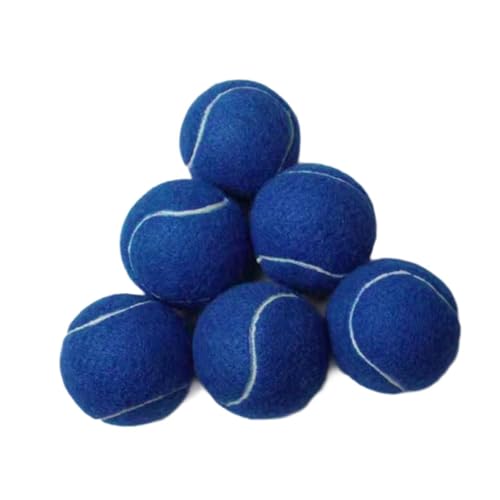 LOVIVER 6 Stück Tennisbälle, verschleißfeste Übungsbälle, Trainingsbälle, elastische Bälle für Indoor-Sportarten und Outdoor-Unterhaltung, Blau LOVIVER 6 Stück Tennisbälle, verschleißfeste Übungsbälle, Trainingsbälle, elastische Bälle für Indoor-Sportarten und Outdoor-Unterhaltung, Blau von LOVIVER