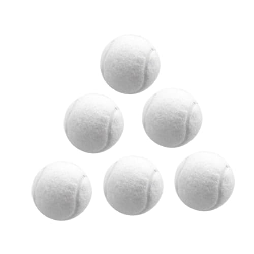 LOVIVER 6 Stück Tennisbälle, verschleißfeste Übungsbälle, Trainingsbälle, elastische Bälle für Indoor-Sportarten und Outdoor-Unterhaltung, Weiß LOVIVER 6 Stück Tennisbälle, verschleißfeste Übungsbälle, Trainingsbälle, elastische Bälle für Indoor-Sportarten und Outdoor-Unterhaltung, Weiß von LOVIVER