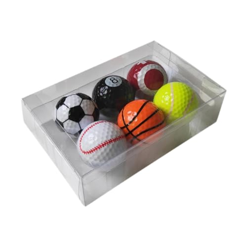 LOVIVER 6 Stück originelle Golfbälle, lustige Geschenke für Kinder und Erwachsene, witzige Golfbälle, Golfzubehör als Souvenir, Sportveranstaltungen, Andenken von LOVIVER