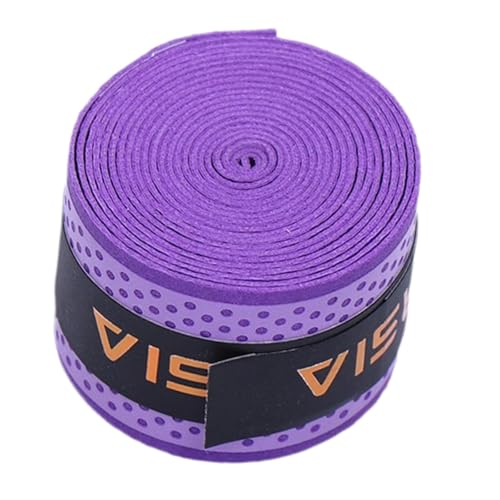 LOVIVER Badminton Schläger Griffband Wrap Band Vliesstoffe PU Komfort Griff Schweiß Band Tennis Overgrip für Racquetball Squash Pickleball, Violett von LOVIVER