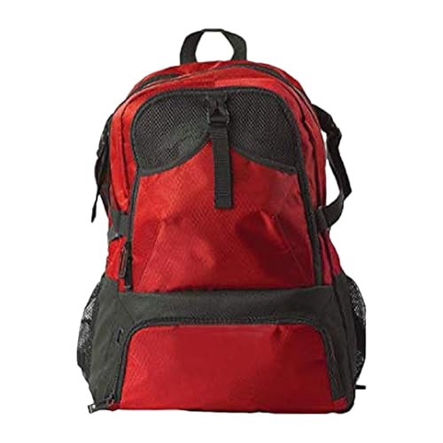 LOVIVER Basketball-Rucksack mit Reißverschluss, wasserdicht, Sport-Sporttasche für Wandern, Reisen, Outdoor, ROT von LOVIVER