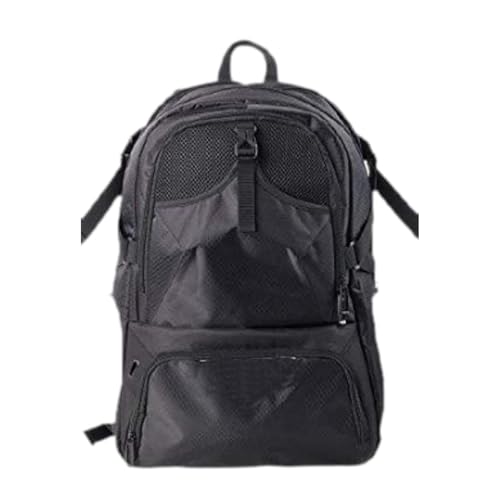 LOVIVER Basketball-Rucksack mit Reißverschluss, wasserdicht, Sport-Sporttasche für Wandern, Reisen, Outdoor, Schwarz von LOVIVER