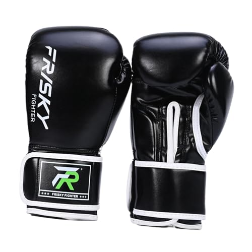 LOVIVER Boxhandschuhe, Übungshandschuhe, professionelle Sparringshandschuhe, Boxsackhandschuhe für Muay Thai Sparring Karate Kampfsport, schwarz 12OZ von LOVIVER