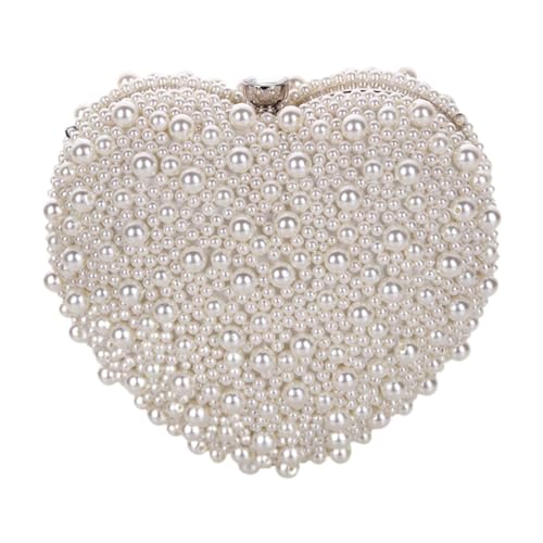 LOVIVER Clutch mit Perlen in Herzform, Handtasche für Partys, Abende, Hochzeiten, Bankette, Veranstaltungen LOVIVER Clutch mit Perlen in Herzform, Handtasche für Partys, Abende, Hochzeiten, Bankette, Veranstaltungen von LOVIVER