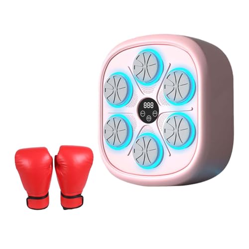 LOVIVER Elektronische Boxmaschine und Boxhandschuhe, verstellbares Taekwondo-Musik-Boxziel mit leichtem, intelligentem Boxtrainer, ROSA LOVIVER Elektronische Boxmaschine und Boxhandschuhe, verstellbares Taekwondo-Musik-Boxziel mit leichtem, intelligentem Boxtrainer, ROSA von LOVIVER