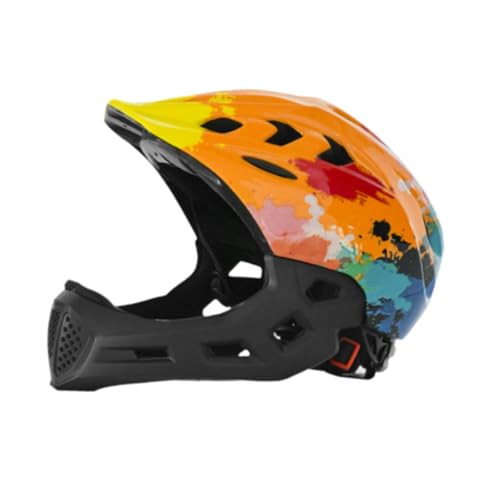 LOVIVER Fahrradhelm für Kinder, Fahrradhelm, Schlagfestigkeit, für Jungen und Mädchen, Kinderfahrradhelm, Sporthelm zum Radfahren, Orange von LOVIVER