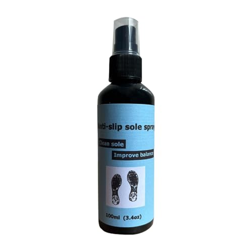 LOVIVER Grip-Spray für Sportschuhe, Grip-Spray für Basketballschuhe für Sohlen, Traktionsverstärker für Sportschuhe, Grip-Spray, klebriges Schuhspray, Schwarze Flasche von LOVIVER