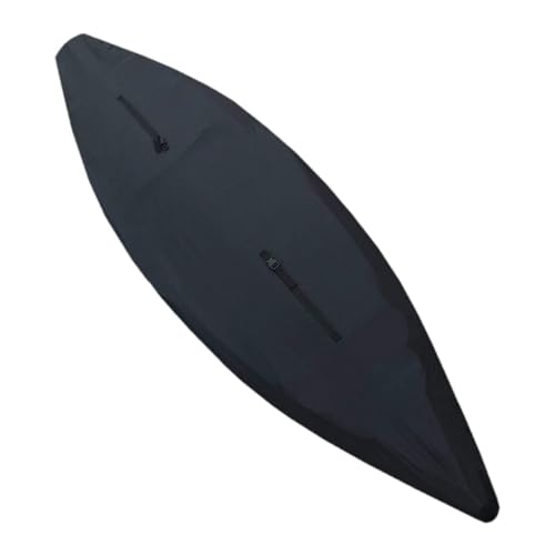 LOVIVER Kajak-Abdeckung, Kanu-Abdeckung, wasserdicht, schwarz, für die Lagerung im Innen- und Außenbereich, Oxford-Stoff, für Fischerboote, für 3.3m bis 4.1m von LOVIVER