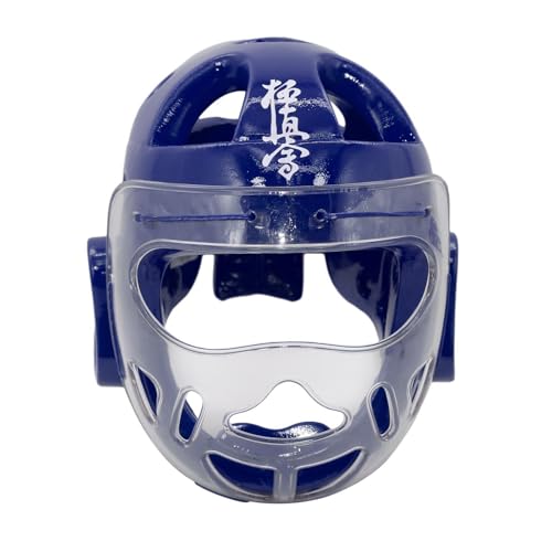LOVIVER Karate Kopfbedeckungen Kopfschutz Praktische Schutzkappe Boxkopfbedeckungen Boxhelm für Taekwondo Sparring MMA Grappling, blau L von LOVIVER