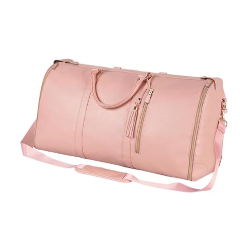 LOVIVER Kleidersack, Business-Reisetasche, PU-, Herren, multifunktionaler Kleidersack, Reise-Reisetasche für Outdoor-Camping, Rosa von LOVIVER