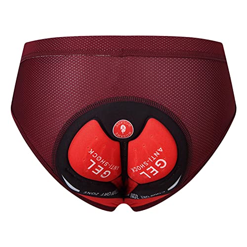 LOVIVER MTB Fahrradunterwäsche Fahrradunterhose Slip Schnelltrocknend 3D-Polsterung Liner Gepolsterte Radhose für Herren zum Reiten Biker Travel BMX Riding, Tiefrot M LOVIVER MTB Fahrradunterwäsche Fahrradunterhose Slip Schnelltrocknend 3D-Polsterung Liner Gepolsterte Radhose für Herren zum Reiten Biker Travel BMX Riding, Tiefrot M von LOVIVER
