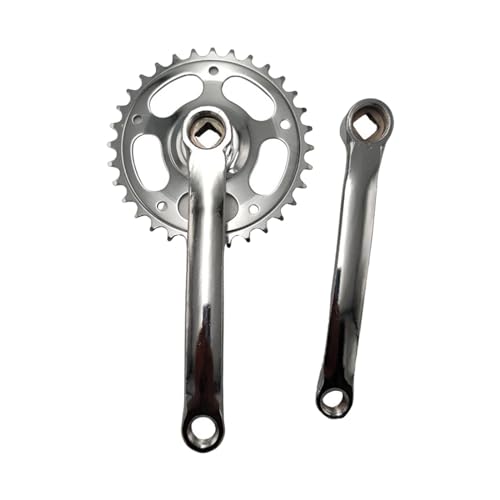 LOVIVER Mountainbike-Kurbelarmsatz, Fahrradkurbelgarnitur, Kettenblatt, 165 mm, 32 Zähne, Kettenblatt mit Vierkantkegel, Einzelgeschwindigkeit für Reparaturen, Silber LOVIVER Mountainbike-Kurbelarmsatz, Fahrradkurbelgarnitur, Kettenblatt, 165 mm, 32 Zähne, Kettenblatt mit Vierkantkegel, Einzelgeschwindigkeit für Reparaturen, Silber von LOVIVER