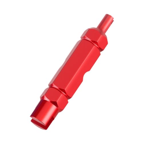 LOVIVER Multifunktionales amerikanisches Ventileinsatzwerkzeug, Schlüssel zum Entfernen der Verlängerungsstange für französische Reifenventile, Rot von LOVIVER