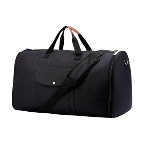 LOVIVER Reisetasche, Anzugtasche, Kleidertasche für Herren, Verstellbarer und Abnehmbarer Schultergurt, leichte Reisetasche, Gepäcktasche, Schwarz von LOVIVER