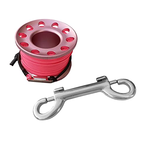 LOVIVER Scuba Diving Finger Reel Führungsspule 15m Schnur mit Zwei, Rosa LOVIVER Scuba Diving Finger Reel Führungsspule 15m Schnur mit Zwei, Rosa von LOVIVER