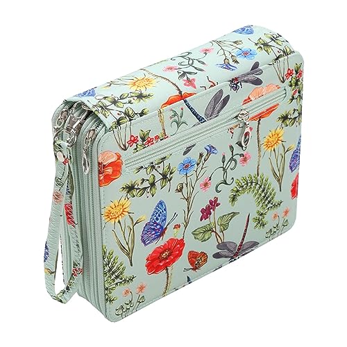 LOVIVER Stift Organizer, Aquarell Tasche, Stofftasche mit 120 Fächern, Dreilagig, mit Griffband, Farbiges Federmäppchen, Stifthalter für Erwachsene Im Schulbü, Grün LOVIVER Stift Organizer, Aquarell Tasche, Stofftasche mit 120 Fächern, Dreilagig, mit Griffband, Farbiges Federmäppchen, Stifthalter für Erwachsene Im Schulbü, Grün von LOVIVER