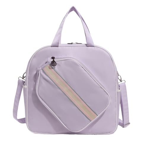 LOVIVER Tennistasche, Tennis-Einkaufstasche, Sporttasche, Mehrzweck-Sporttasche, Tasche mit Griff Oben, Abnehmbarer, Verstellbarer Schultergurt, Purple Style A von LOVIVER