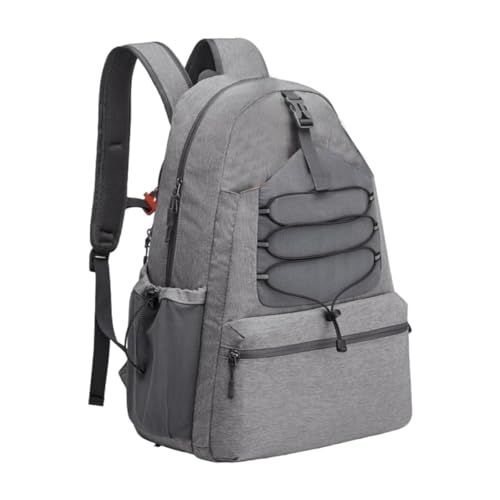 LOVIVER Tennistasche, Tennisrucksack, Pickleball-Rucksack, glatter Reißverschluss, Badmintontasche, Schlägertragetasche, tragbare Tennisschlägertasche, Grau von LOVIVER