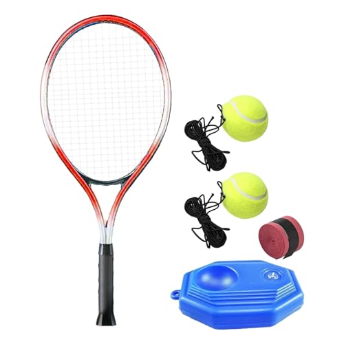 LOVIVER Tennistrainer Ball Solotraining Professioneller Leichter Einzelspieler für Anfänger Rebuttal Ball Tennisgarten, 2 Bälle 1 Handkleber von LOVIVER